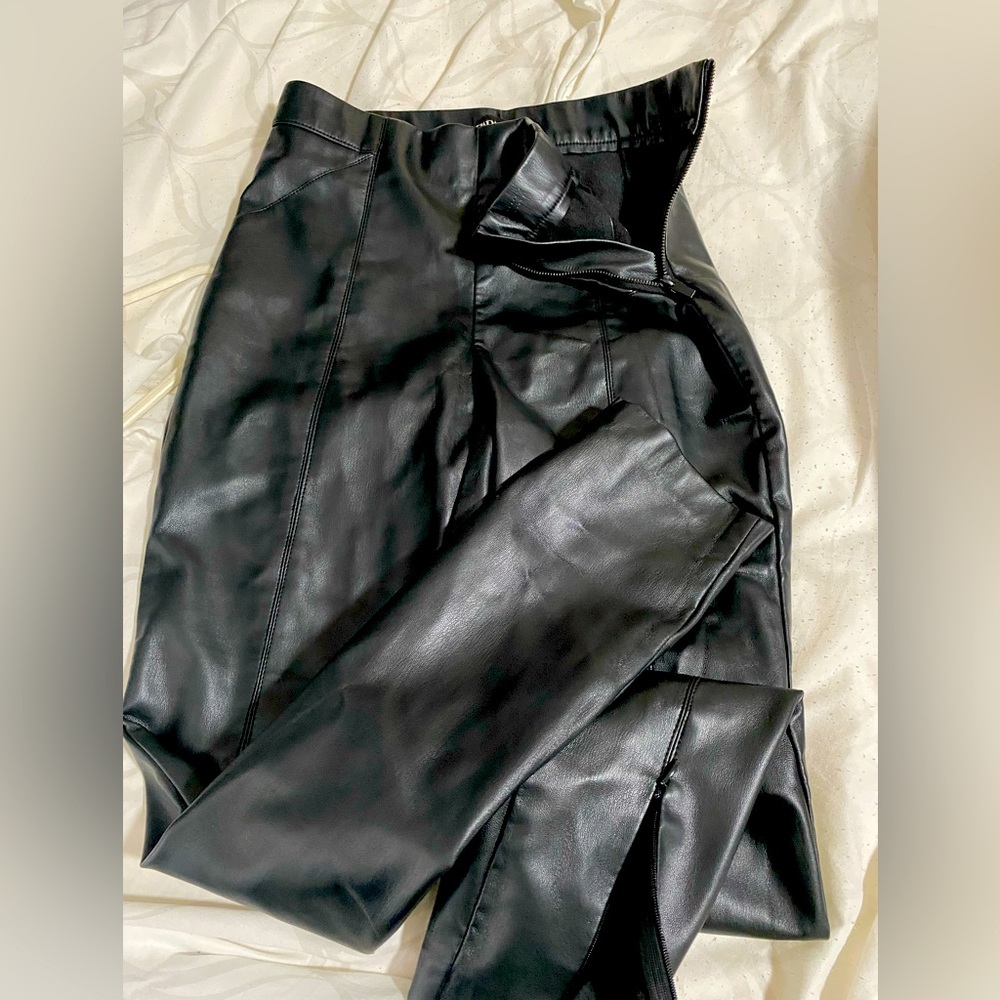 Zara leather leggings